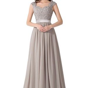 Lace chiffon formal dress 10